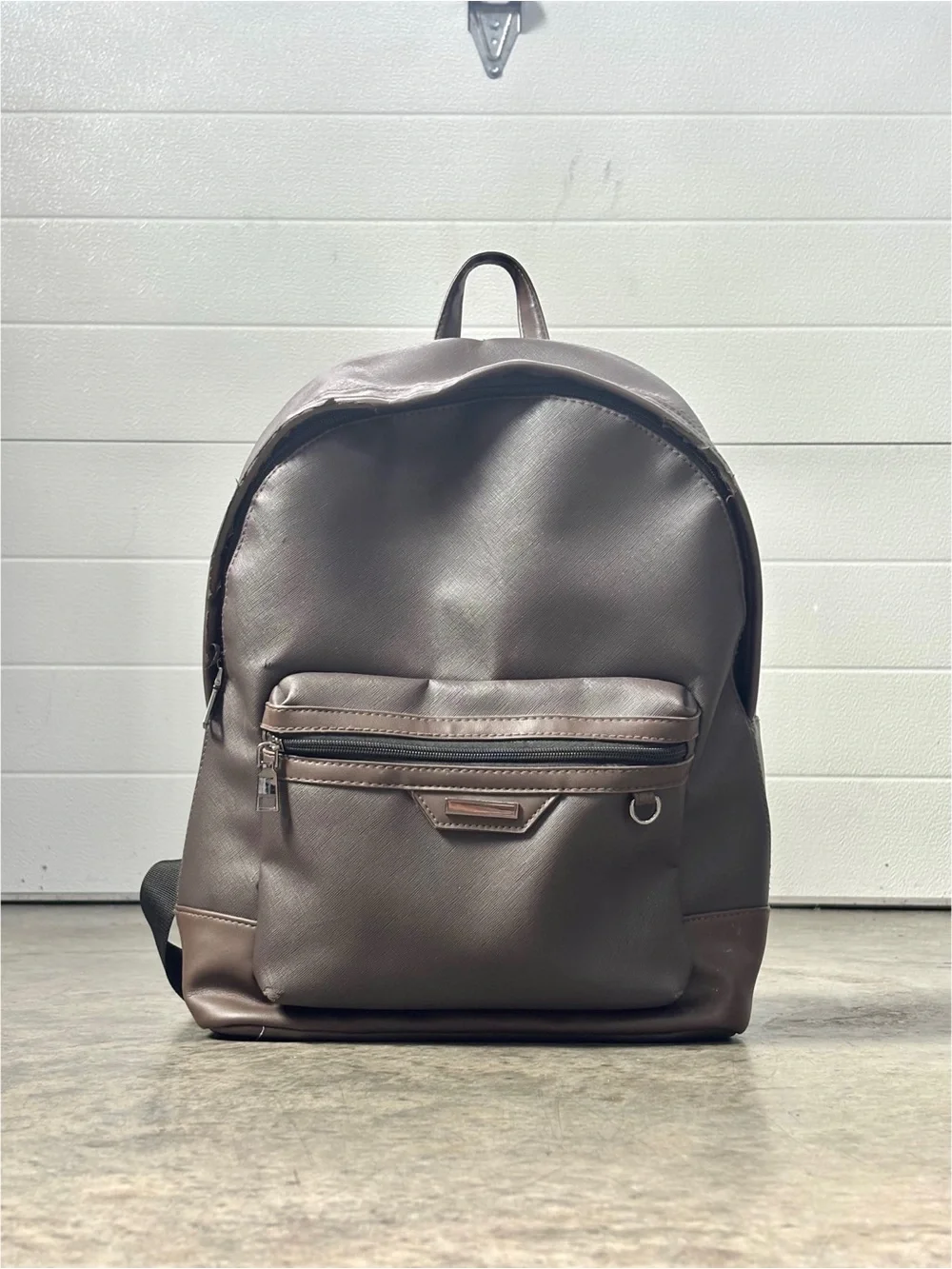 Faux Leather Backpack